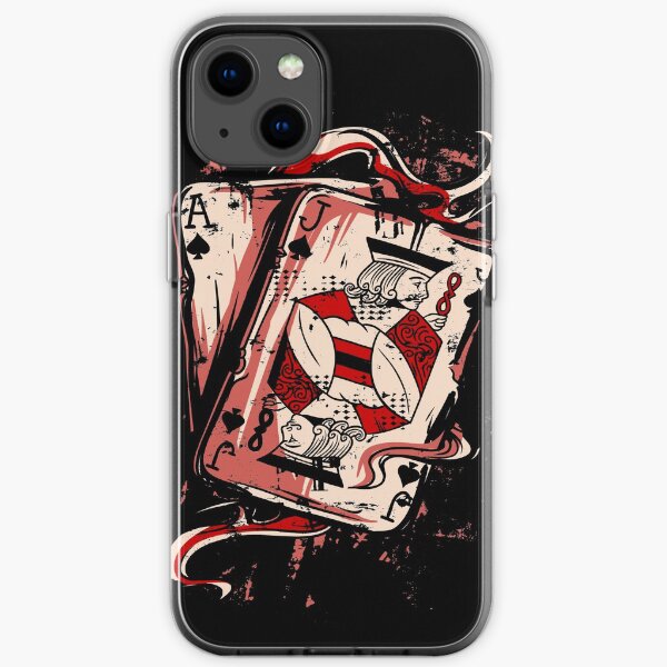 Playing To Win Ace and Jack of Spades iPhone Soft Case