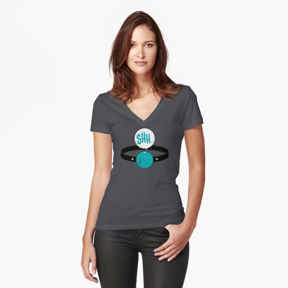 Item preview, Fitted V-Neck T-Shirt designed and sold by penandkink.