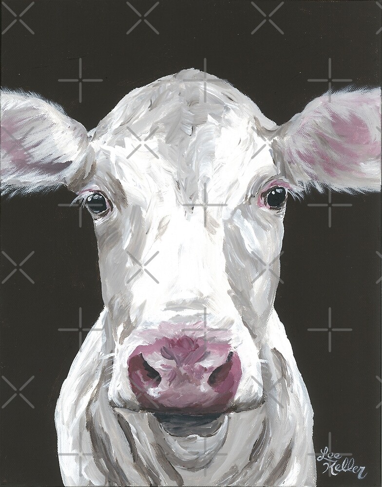 "Cow Art, Print farmhouse chic art" by leekellerart Redbubble