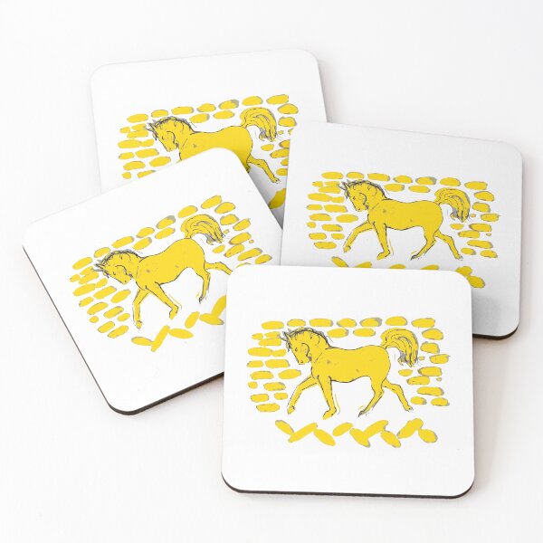 Item preview, Trotting Yellow Horse designed and sold by michellelegrand.