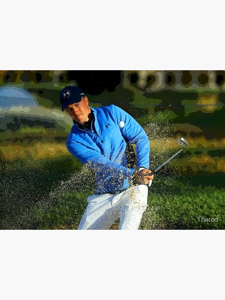 Jordan Spieth taking a swing abstract by Therod