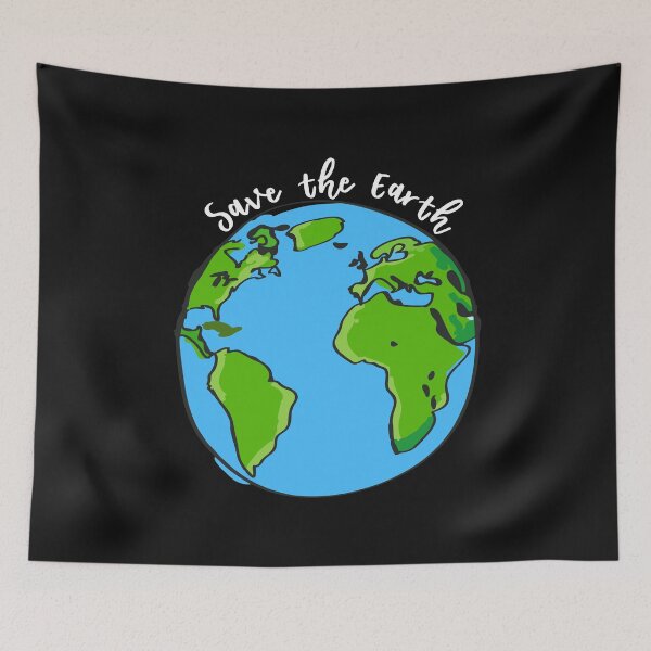 Item preview, Save The Planet Earth cartoon style graphic Earth Day Awareness  designed and sold by alenaz.