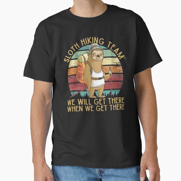 Item preview, Sloth Hiking Team - We will get there, when we get there, Funny Vintage designed and sold by alenaz.