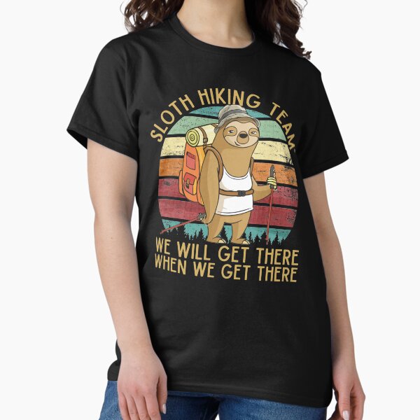 Item preview, Sloth Hiking Team - We will get there, when we get there, Funny Vintage designed and sold by alenaz.