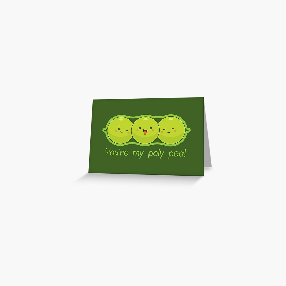 Poly Peas Greeting Card