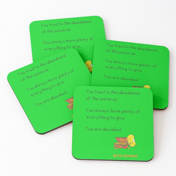 Item preview, Powerful Affirmations Bean Made Fun - Bean Generous designed and sold by Justbeanhappy.