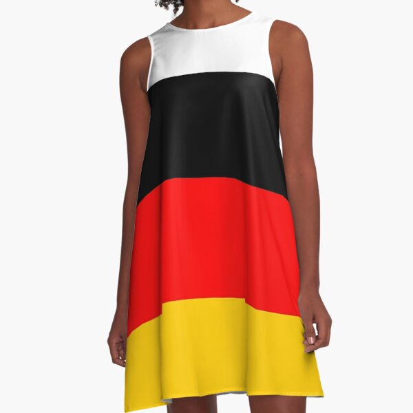 Señoras vestido de Bandera de Alemania Bandera alemana de país Disfraz Elaborado Vestido