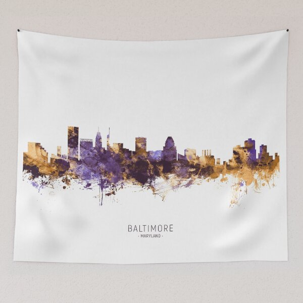 Item preview, Baltimore Maryland Skyline designed and sold by ArtPrints.