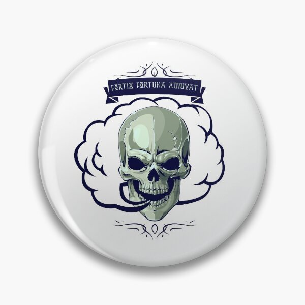 Item preview, FORTIS FORTUNA ADIUVAT Skull designed and sold by Sania Adnan.