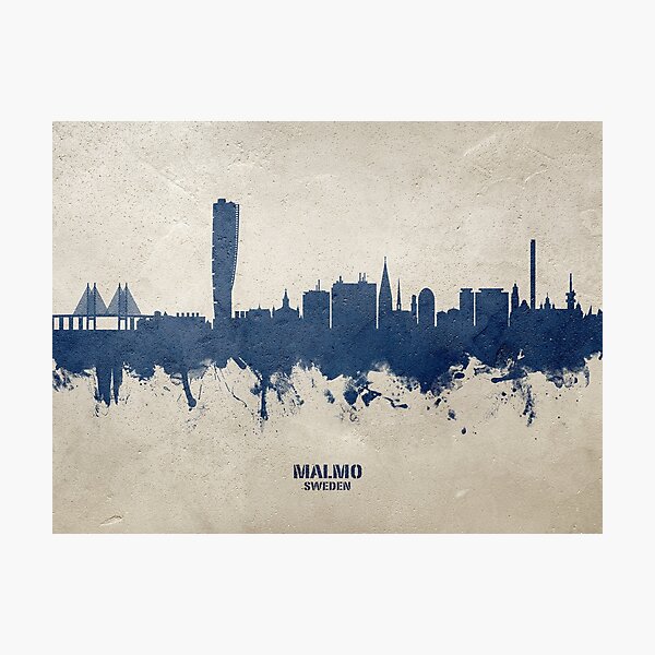 Item preview, Malmo Sweden Skyline designed and sold by ArtPrints.