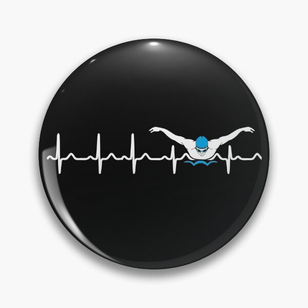 Item preview, Swimmer heartbeat funny gift for swimming lover  designed and sold by alenaz.