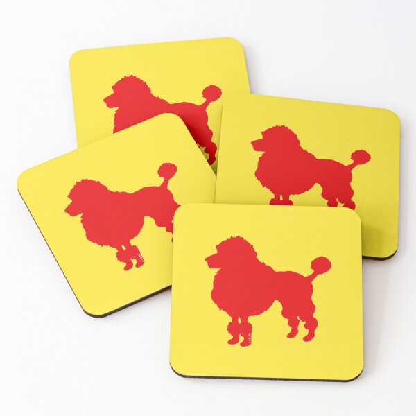 Item preview, Red poodle dog silhouette art designed and sold by CuteCartoon.