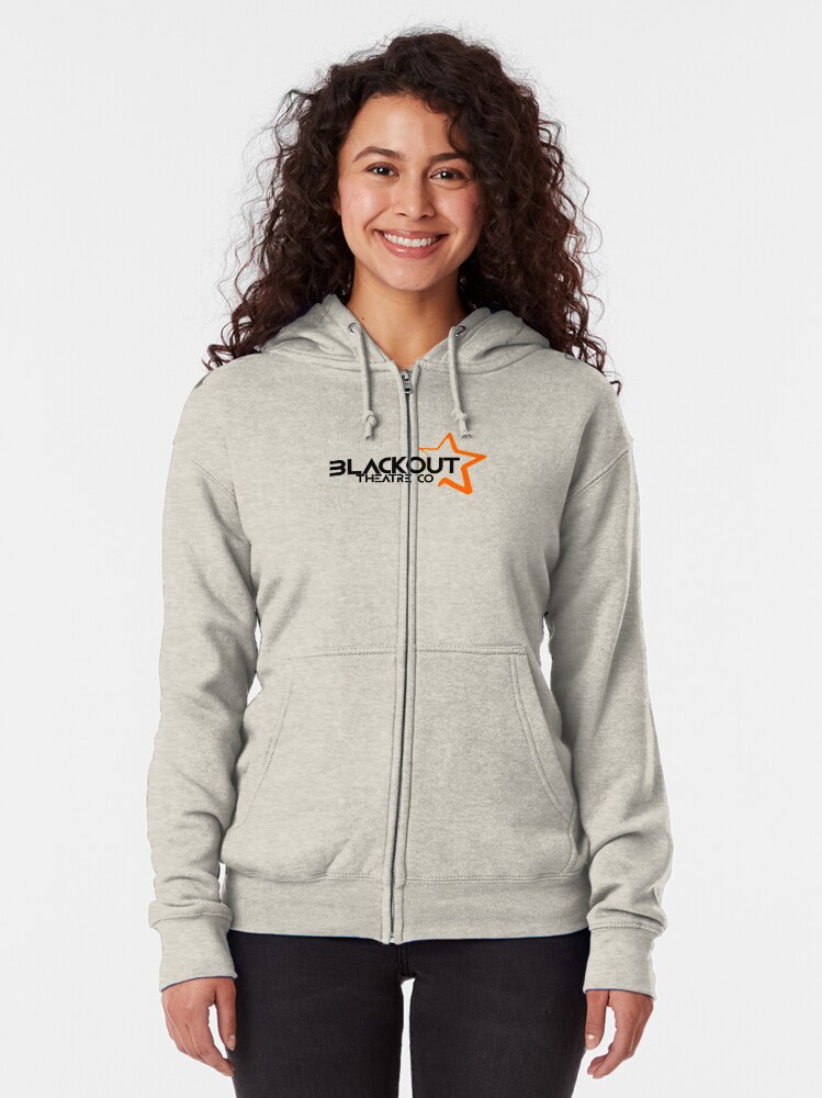 Alternate view of Blackout Theatre Company Logo (Black Print) Zipped Hoodie