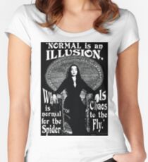 Morticia Addams-"Normal Is An Illusion..." Women's Fitted Scoop T-Shirt