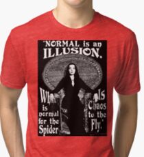 Morticia Addams-"Normal Is An Illusion..." Tri-blend T-Shirt