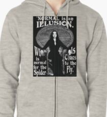 Morticia Addams-"Normal Is An Illusion..." Zipped Hoodie