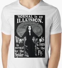 Morticia Addams-"Normal Is An Illusion..." Men's V-Neck T-Shirt