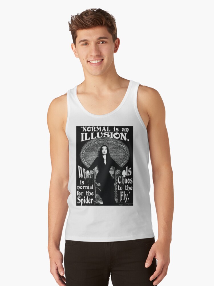 Tank Top, Morticia Addams-"Normal Is An Illusion..." designed and sold by torg
