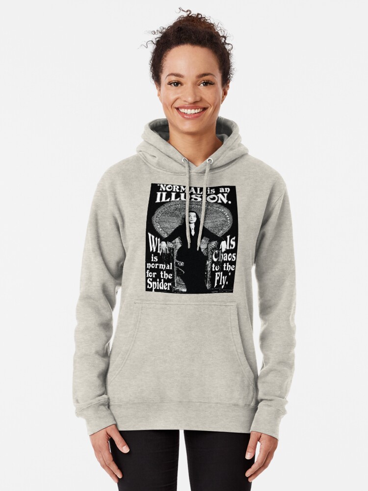 Alternate view of Morticia Addams-"Normal Is An Illusion..." Pullover Hoodie