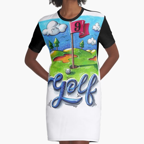 Golf course Graphic T-Shirt Dress