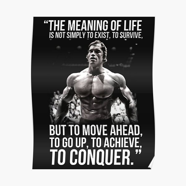 The meaning of life - Arnold Schwarzenegger (HD) Poster