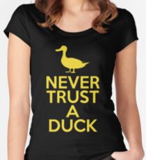 Never Trust A Duck Women's Fitted Scoop T-Shirt