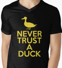 Never Trust A Duck Men's V-Neck T-Shirt