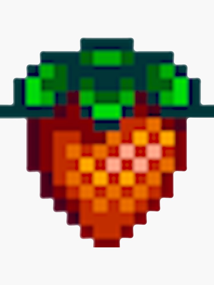 "Stardew Valley Pixel Strawberry" Sticker for Sale by edevyor Redbubble