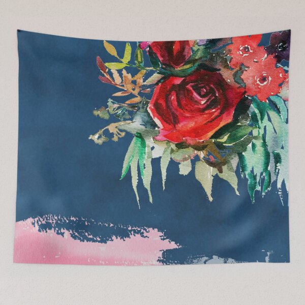 Item preview, Midnight roses mixed media painting designed and sold by Lisa Casineau.