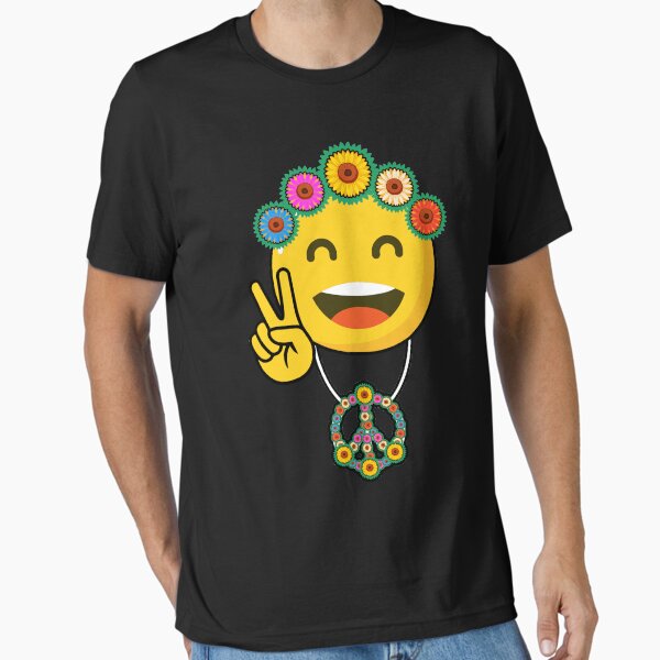 Peace Emoji Laughing Flower Crown T-Shirt Peace Emoji Laughing Flower Crown T-Shirt