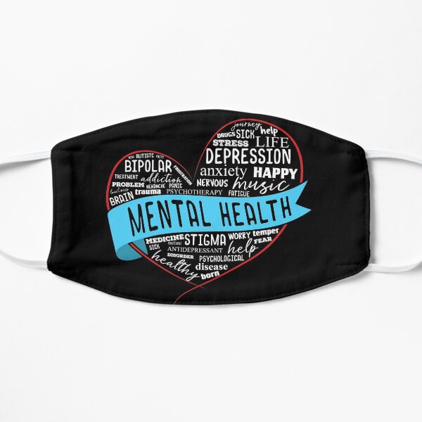 mental health awareness shirt ,depression,mental illness,health,anxiety,mental,mental health matters,suicide,physical health,ptsd,bi polar,end the stigma,fight, Flat Mask