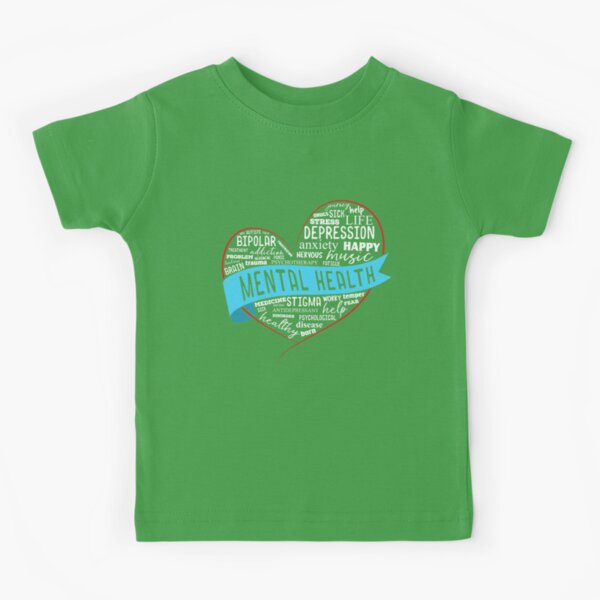 Kids Mental Health T Shirt Green Awareness Shirt Be Kind Tee 