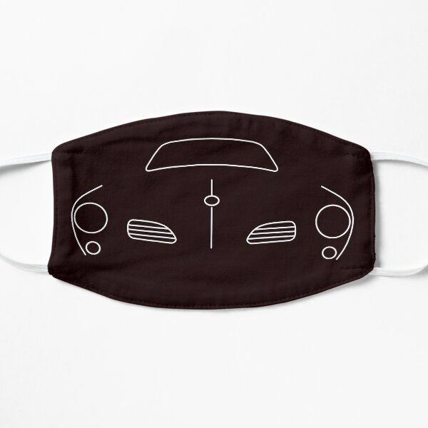 Karmann Ghia Umrissgrafik (weiß) Flache Maske