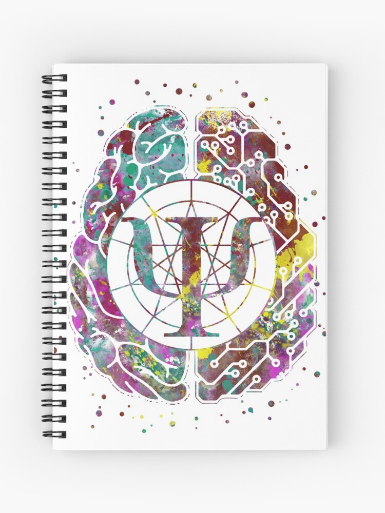 Cuaderno de espiral «Símbolo de psicología y cerebro» de Rosaliartbook |  Redbubble