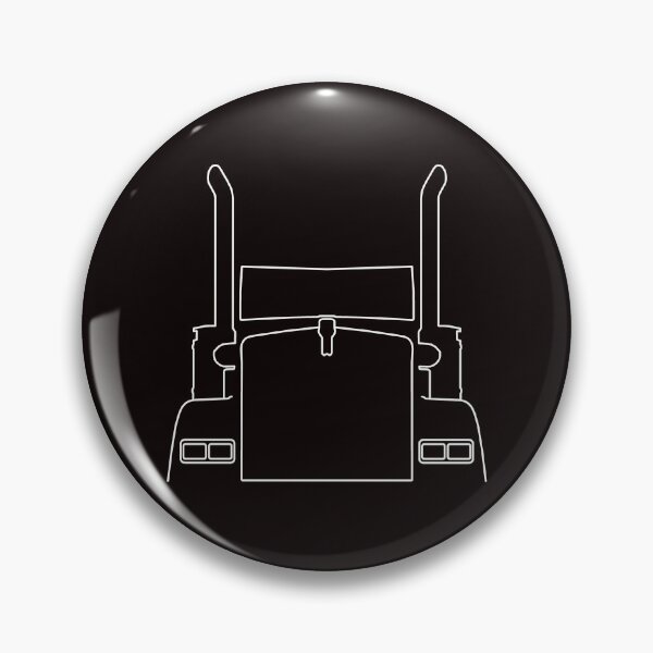 Item preview, Kenworth big rig truck outline graphic (white) designed and sold by soitwouldseem.