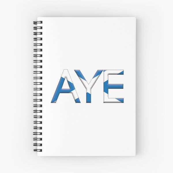 Item preview, AYE, 3D Scottish Independence Saltire Flag Text Slogan designed and sold by MacPean.