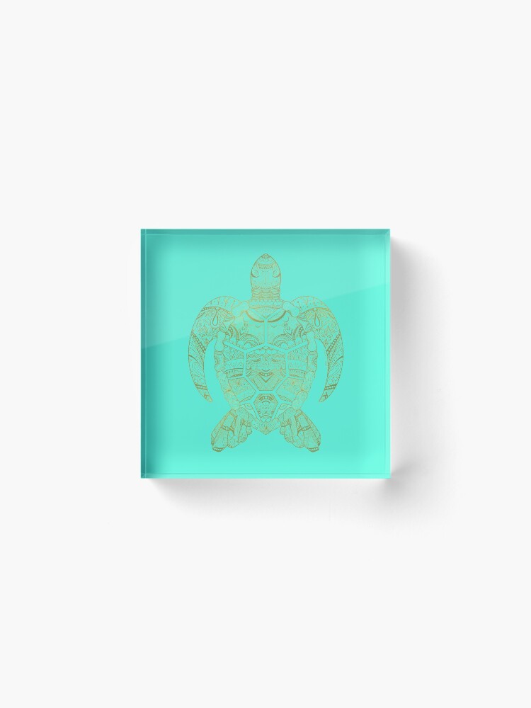 Alternate view of Turtle Mandala (Colorful Edition) Acrylic Block