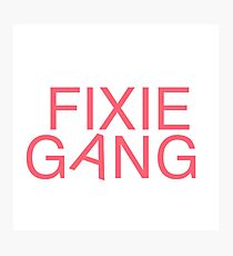 Fixie Gang - pink Photographic Print