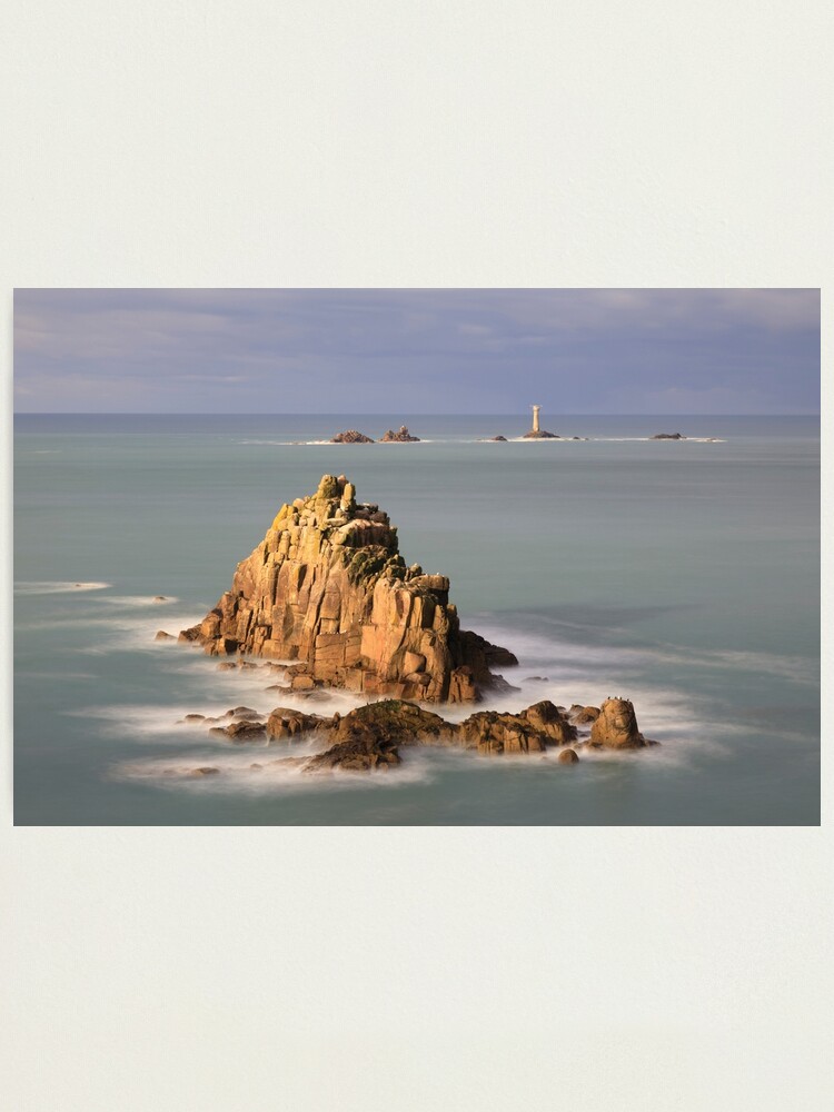 Thumbnail 1 of 3, Photographic Print, The Armed Knight and Longships Lighthouse (Land's End) designed and sold by bitm2007.