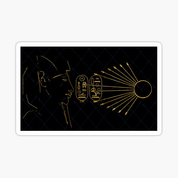 Akhenaten In Gold Mask Sticker