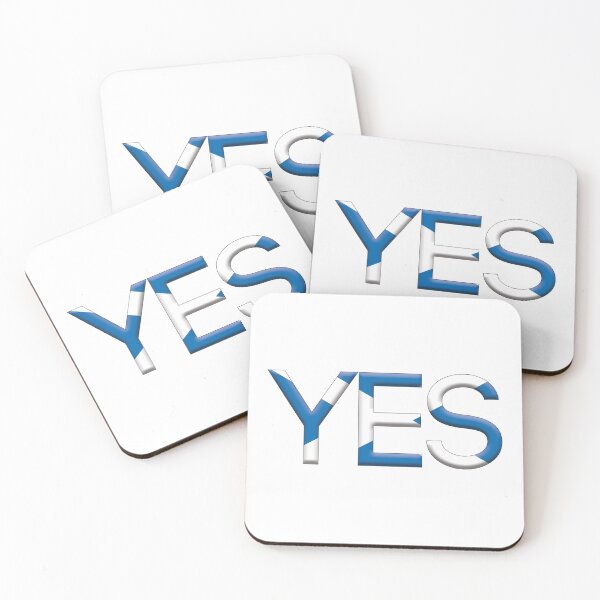 Item preview, YES, 3D Scottish Independence Saltire Flag Text Slogan designed and sold by MacPean.