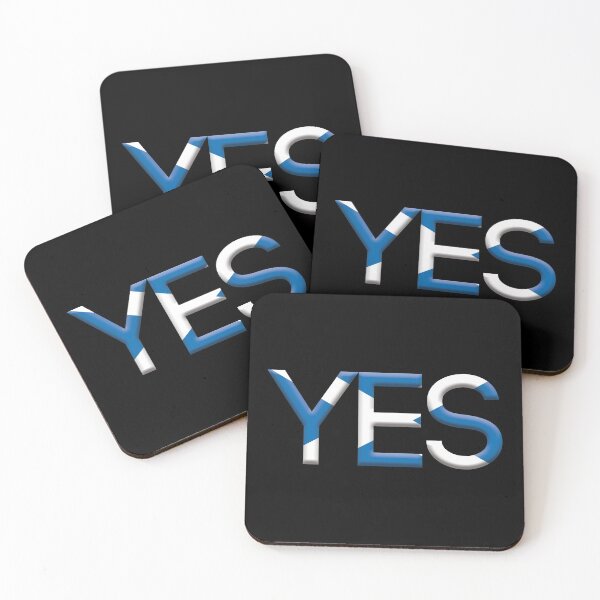 Item preview, YES, 3D Scottish Independence Saltire Flag Text Slogan designed and sold by MacPean.
