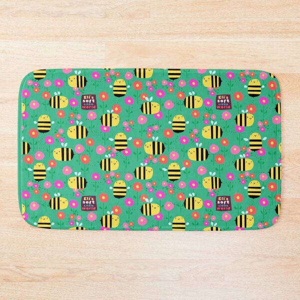 Item preview, Cute bees flying through the flowers of a garden. designed and sold by EliSoft.
