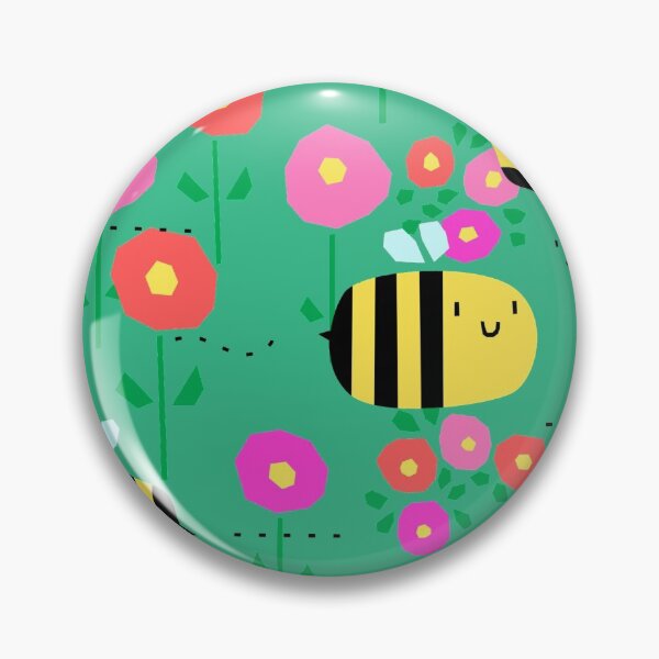 Item preview, Cute bees flying through the flowers of a garden. designed and sold by EliSoft.