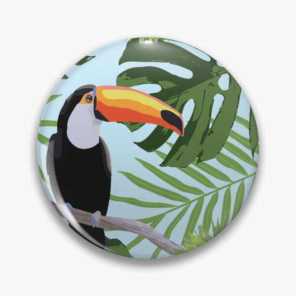 Aperçu de l'œuvre Oiseau tropical, feuilles et ananas créée et vendue par DesignTreasure.