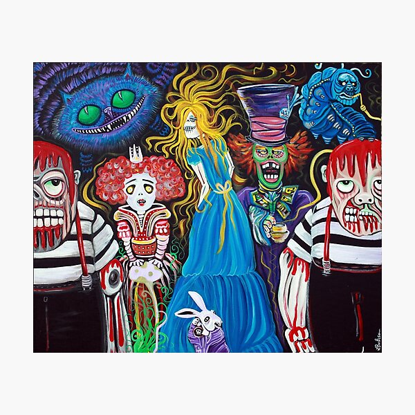 Haunted Alice in Wonderland with Demons Art Board Print for Sale