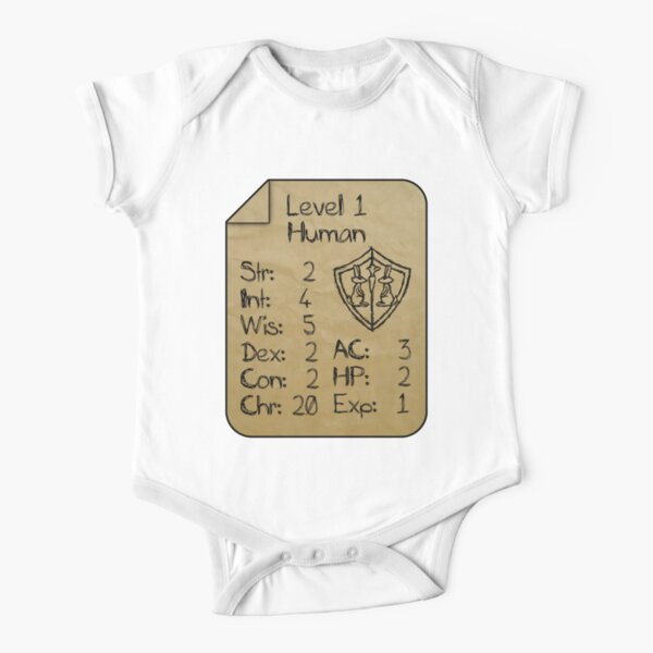 Level 1 - Human [only for Nerd Babies] Short Sleeve Baby One-Piece