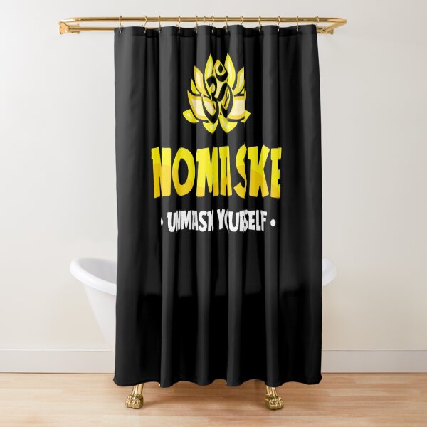 Nomaske - Nomaske Démasquez-vous Bouddha Corona Pandemie Virus Rideau de douche