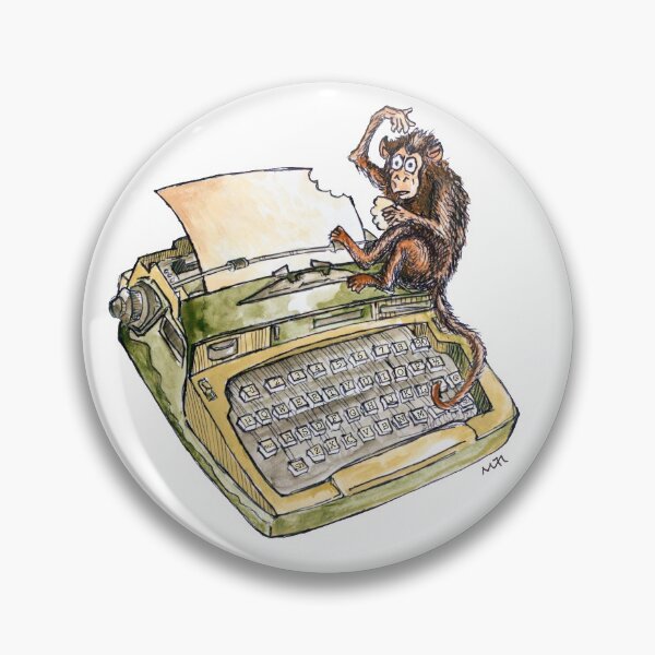 Item preview, Typewriter Monkey designed and sold by Jokertoons.