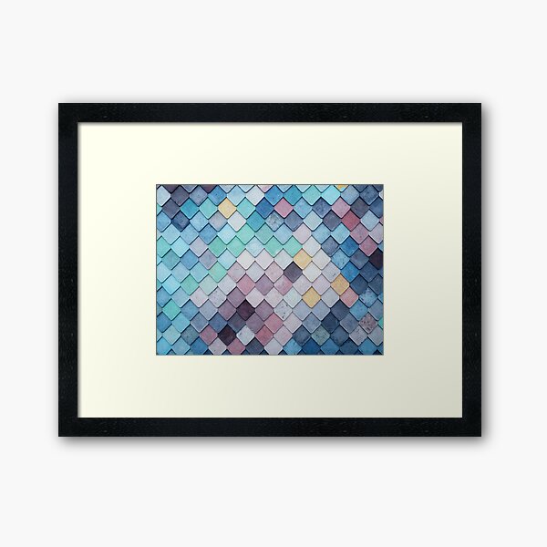 Multi-coloured Tiles Framed Art Print